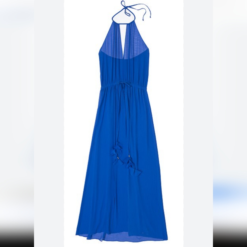 Ramy Brook Justina Sheer Halter Dress Bathing Suit Cover Size Small
